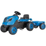Cumpara ieftin Tractor cu pedale si remorca Smoby Farmer XL albastru