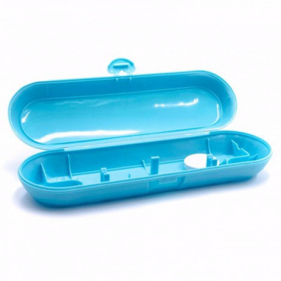 Carcasa de transport albastra pentru periute de dinti electrice precum Philips Sonicare Oral B foto
