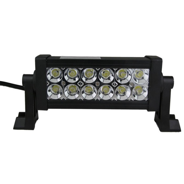 Bara Proiectoare LED Auto Offroad Techstar&reg; PNB1, 36W, 12V-24V, 6000 K, 3500 Lumeni, IP 67, 17 Cm, Flood Beam 60&deg; Cu Leduri CREE XBD, Negru