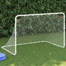 vidaXL Poartă de fotbal albă 122x81x81 cm oțel 4007966