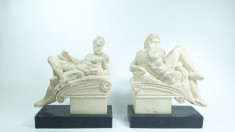 m Pereche suporturi de carti inspirate sculpturi de Michelangelo, G. Ruggeri foto
