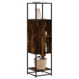 vidaXL Dulapuru stejar afumat 35,5x35x139 cm lemn și metal prelucrat