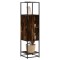 vidaXL Dulapuru stejar afumat 35,5x35x139 cm lemn și metal prelucrat 849036