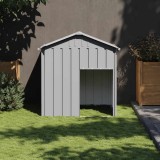 VidaXL Casă c&acirc;ine &amp; acoperiș gri deschis 117x103x123cm oțel galvanizat