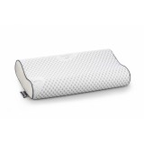 Perna anatomica cu memorie Somnart Silver Memory, laterala 3D, husa detasabila si lavabila, ioni de argint, 30x50
