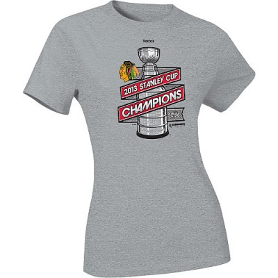 Chicago Blackhawks tricou de dama 2013 Stanley Cup Champions Locker Room - L foto