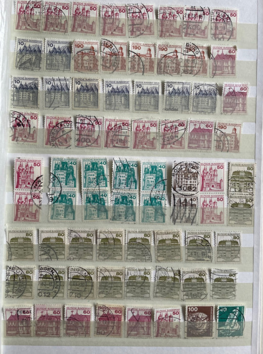 Lot de 72 de timbre castele Germania