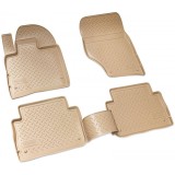 Covorase Auto Cauciuc Tip Tavita Bej Audi Q7 2005-2015 UNIDEC Bordura Protectie