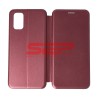 Husa Flip Cover OPPO A72, Piele Ecologica, Protectie 360, Tip Carte, Functie Stand, Inchidere Magnetica, Bordo/Wine