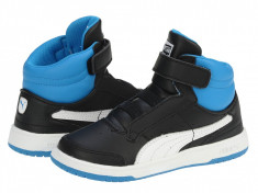 Adidasi ghete copii Puma Full Court High V Kids black-white-brilliant blue 35399810 foto