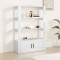 vidaXL Servanta, alb extralucios, 80x30x119,5 cm, lemn prelucrat