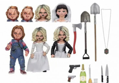 Set Figurina Bride Of Chucky Tiffany 10 cm foto