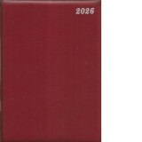 Agenda A4 2026, datata, Manager, 136 pagini, culoare bordo