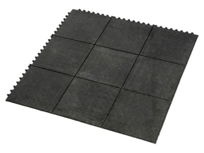 Saltea de gimnastică COBA EUROPE, 0.9m x 0.9m, cauciuc nitryl, neagră, 18mm grosime foto