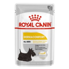 Hrana umeda caini, Royal Canin Dermacomfort, plic 85 g, toate taliile, adult, mix carne