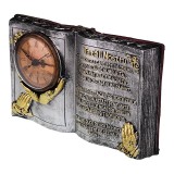 Decoratiune din rasina in forma de carte cu ceas, Rugaciunea Tatal Nostru,