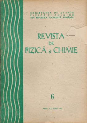 Rom&amp;acirc;nia, Revista de Fizică şi Chimie, nr. 6/1983 foto