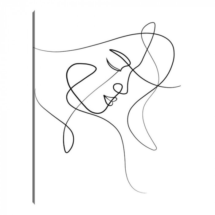 Tablou Canvas, Tablofy, One Line Woman, Printat Digital, 50 &times; 70 cm