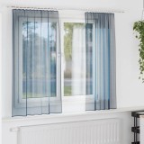 vidaXL Perdele Voile cu buzunare pentru bare 2 buc Albastru regal 4102211