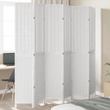 VidaXL Paravan cameră 6 panouri, alb, lemn masiv paulownia