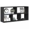 vidaXL Raft de perete, negru, 100x25x50 cm, lemn prelucrat 853273