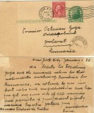 A4535N Carte poștală adresată de la New York lui Octavian Goga, prim-ministru, ianuarie 1938
