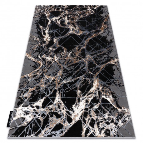 Covor DE LUXE modern 622 Abstracțiune - structural gri / aur, 180x270 cm