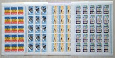 TIMBRE ROM&Acirc;NIA LP587/1964- A XX-a aniversare a eliberării - Set 4 coli -MNH