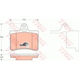 Set placute frana Trw GDB1450, parte montare : Punte spate