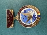 Insigna Scoala de ofiteri naviganti - Aurel Vlaicu 1953 - 1978 aniversara 25 ani RSR varianta rosu inchis
