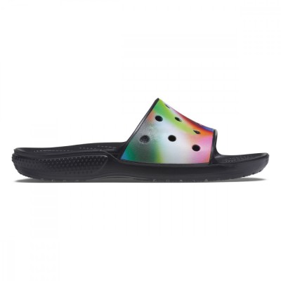 Papuci Crocs Classic Crocs Solarized Slide Negru - Black/Multi foto
