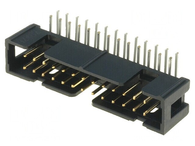 Conector IDC soclu tată 26 pini unghi 90&deg; THT pentru PCB