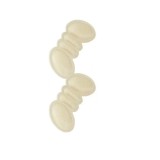 Set 2 branturi adezive pentru calcaie, spuma si poliester, 9.5 x 4 cm, grosime 6 mm, crem