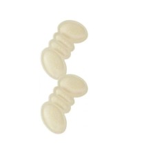 Set 2 branturi din spuma si poliester pentru calcaie, protectii adezive, 9.5 x 4 cm, grosime 3 mm, crem