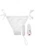 Chiloti Vibratori cu Glont &amp; Telecomanda Lefrivole, 15 Functii, Impermeabil, Silicon, Reincarcabil USB, Alb