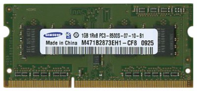 Memorie laptop Samsung 1GB PC3-8500 DDR3-1066MHz non-ECC Unbuffered CL7 foto