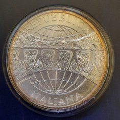 Moneda aniversara de argint - 10 Euro "Unicef - 60 de ani", Italia 2006 - G 3957