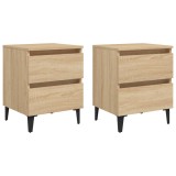 vidaXL Noptiere, 2 buc., stejar sonoma, 40x35x50 cm, PAL