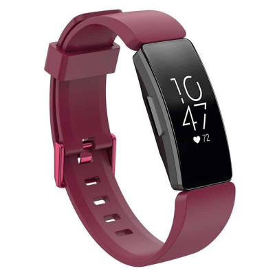 Curea Bratara Edman pentru Fitbit Inspire, marimea S, Visiniu foto