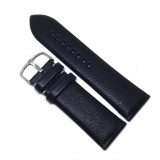 Cumpara ieftin Curea de Ceas Bleumarin &ndash; Piele Naturală Bizonată &ndash; 26/24 mm &ndash; Cusătură Albă &ndash;
