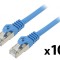 Patch cord F/UTP 6 litat CCA PVC albastru 0,5m 26AWG