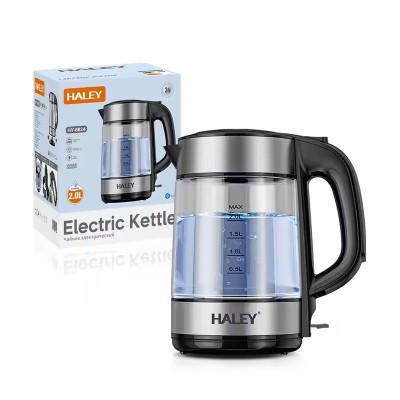 Fierbator Electric HALEY din sticla de 2 L pentru uz Casnic si Hotel foto