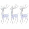 Ren de Craciun 250 LED-uri, 3 buc. multicolor 180 cm acril XXL