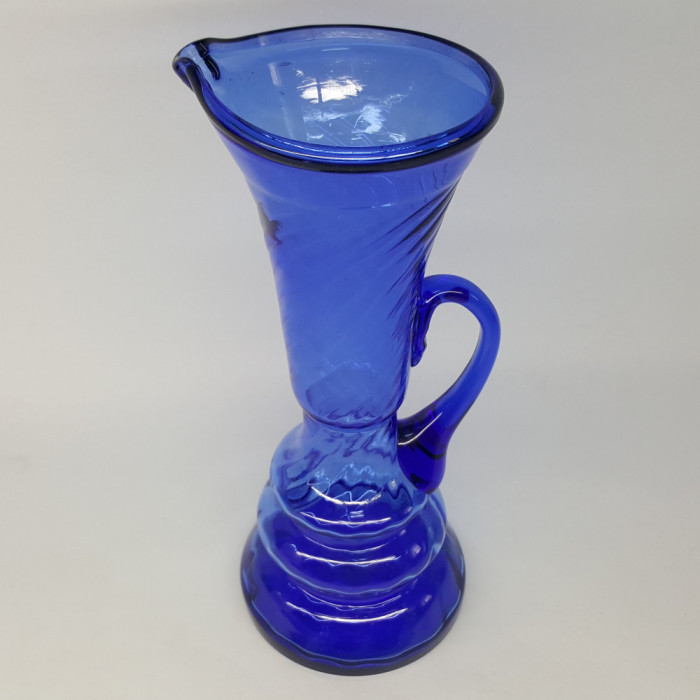 Carafa- vaza sticla albastra vintage