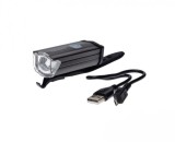 Lampa fata aluminiu pentru biciclete, incarcare USB, culoare negru, 1 led, 3W Cod:AWR1127