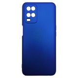 Husa din silicon, silk touch si catifea pentru Oppo A54, Albastru inchis