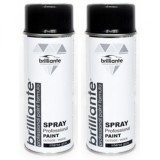 Cumpara ieftin Pachet 2 x Vopsea Spray Brilliante Negru Trafic Lucios RAL 9017 400 ml