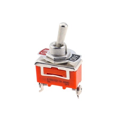 Buton universal 2 pozitii ON/OFF tip comutator metalic pentru instalatii auto si electrice Cod: 1021 foto