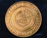 MMM - Medalia "Camera de Comert si Industrie Arges" bronz D: 6 cm 110 g / la cutie (din plastic dur), medalia &amp; cutia fiind in stare foarte buna