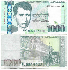 Armenia bancnota 1000 Dram 2015 foto